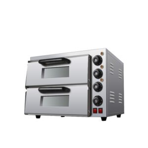 16-Inch Double-Deck Electric Pizza Oven with 3 Heating Elements