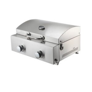 Dual-Control Gas Countertop Pizza Oven with Thermometer