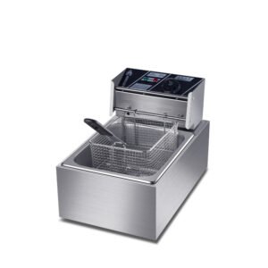 8L Commercial Electric Deep Fryer, Stainless Steel Countertop Single Tank Fryer with Basket