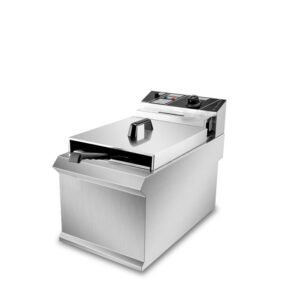 21L Commercial Electric Deep Fryer, Stainless Steel Countertop Single Tank Fryer with Basket